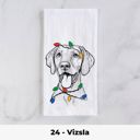 24 - Vizsla Dog Christmas Lights Tea Towel - 25+ Breeds