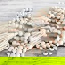  76" Wood Bead Garland with Jute Tassels