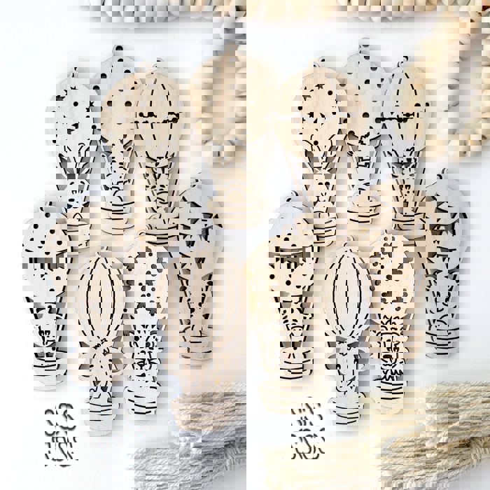 Baby Animals Wood Bead Garland with Interchangeable Charms