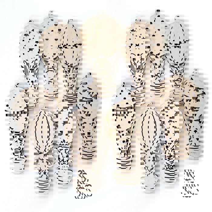 Baby Animals Wood Bead Garland with Interchangeable Charms