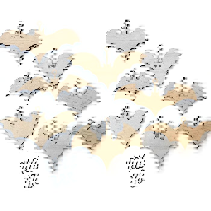 Bat Wood Bead Garland with Interchangeable Seasonal Charms