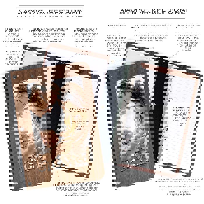 Personalized "Blessed" Wood Journal with Photo Sleeve