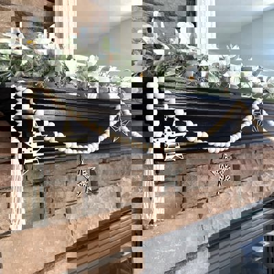 Barn Star Wood Bead Garland with Interchangeable Seasonal Charms