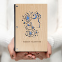 Maple (Light Wood) Personalized Personalized Wood Journal with Photo Sleeve - Dreams Design