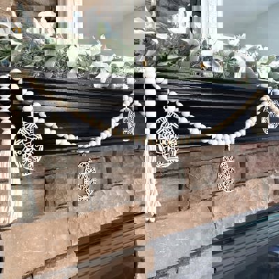 Easter Egg Wood Bead Garland with Interchangeable Seasonal Charms