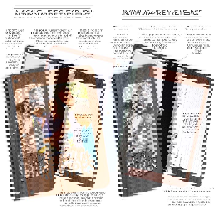 "Family Recipes" Personalized Wood Recipe Book with Photo Sleeve