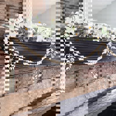 Flower Wood Bead Garland with Interchangeable Seasonal Charms