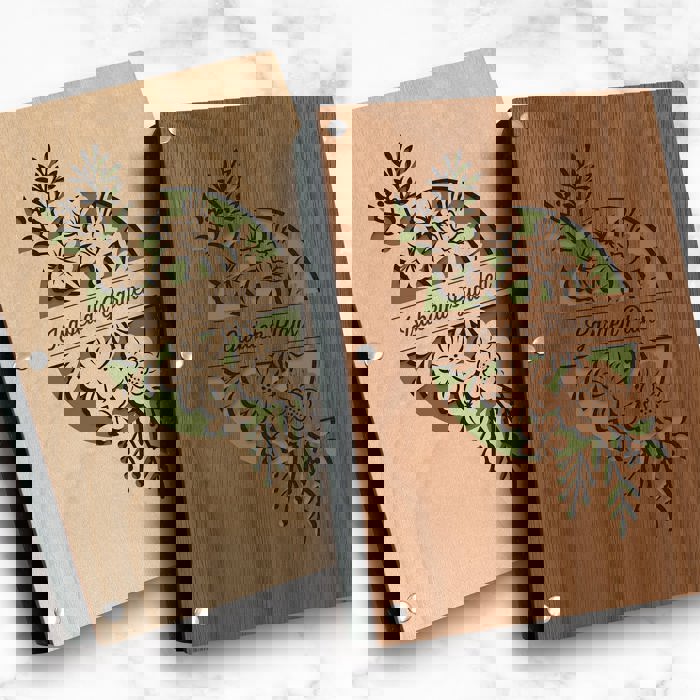 Personalized Garden Planning Wood Journal