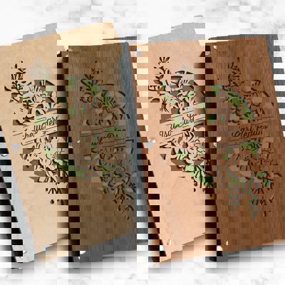 Personalized Garden Planning Wood Journal