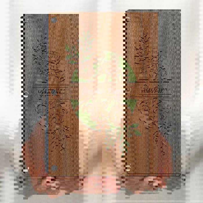 Personalized Garden Planning Wood Journal