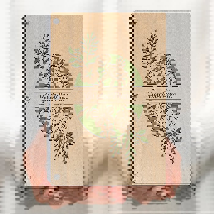 Personalized Garden Planning Wood Journal