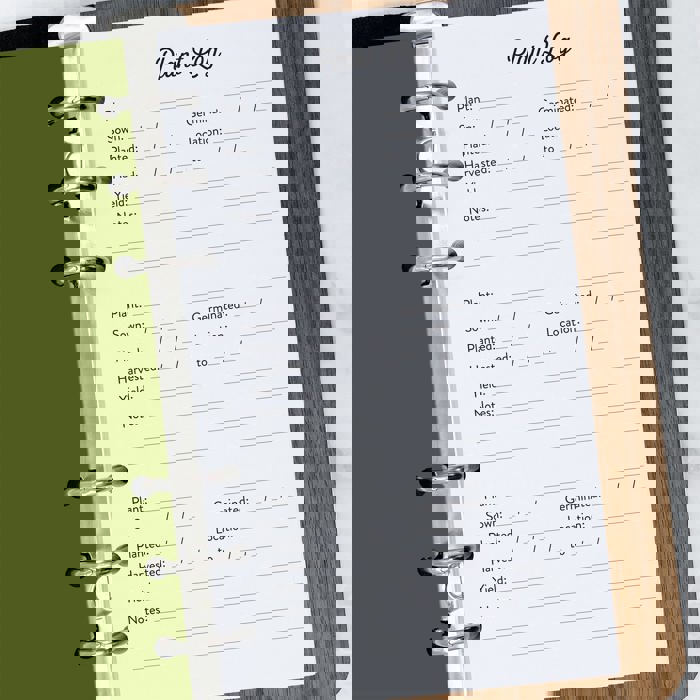 Personalized Garden Planning Wood Journal