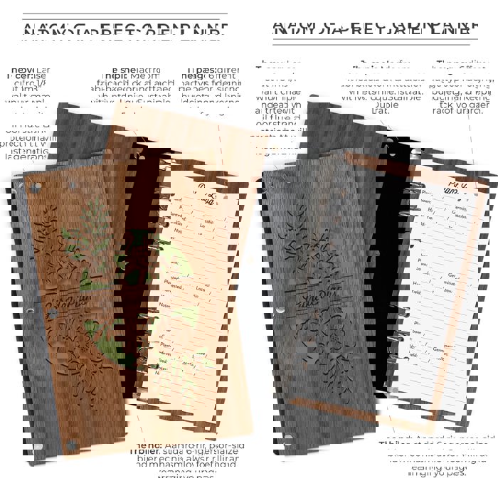 Personalized Garden Planning Wood Journal