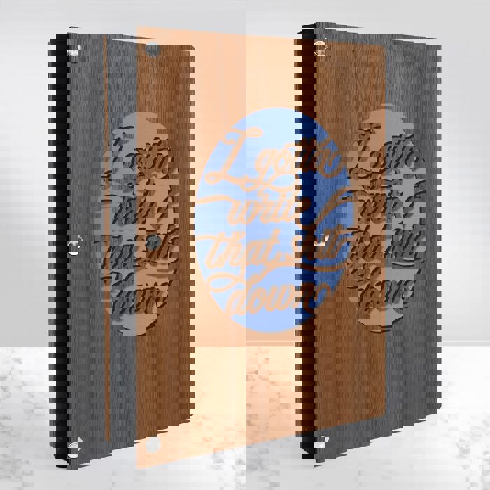 Personalized Wood Journal - "I Gotta Write that Sh*t Down"