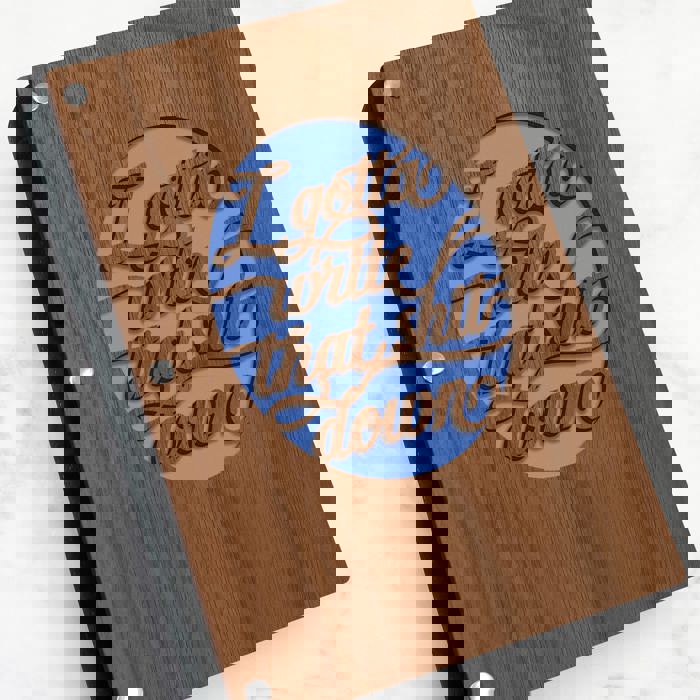 Personalized Wood Journal - "I Gotta Write that Sh*t Down"