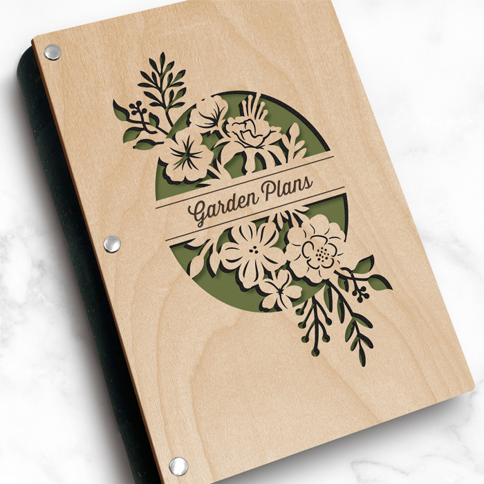 Personalized Garden Planning Wood Journal