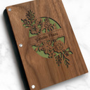 Walnut (Dark Wood) Not Personalized Personalized Garden Planning Wood Journal