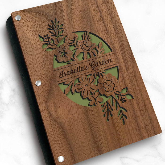 Personalized Garden Planning Wood Journal