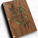 Walnut (Dark Wood) Personalized Personalized Garden Planning Wood Journal