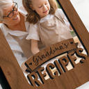  "Grandma's Recipes" Wood Recipe Book with Photo Sleeve