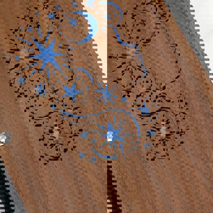 Personalized Wood Journal with Photo Sleeve - Dreams Design