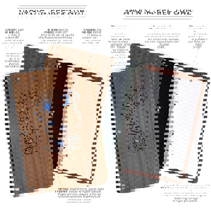 Personalized Wood Journal with Photo Sleeve - Dreams Design