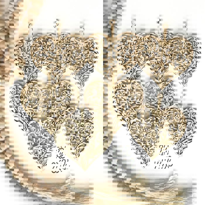 Heart Wood Bead Garland with Interchangeable Seasonal Charms