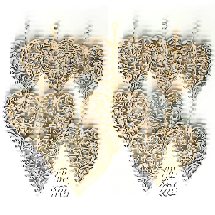 Heart Wood Bead Garland with Interchangeable Seasonal Charms