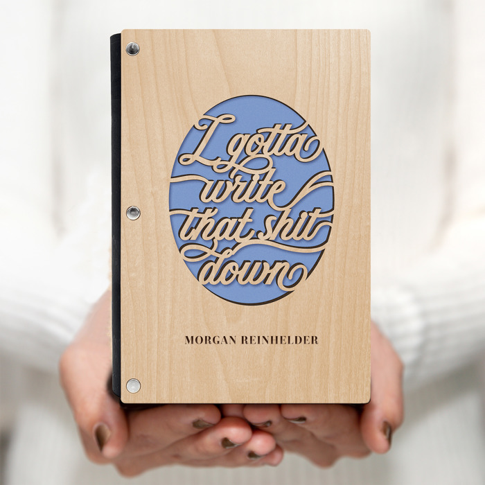 Personalized Wood Journal - "I Gotta Write that Sh*t Down"