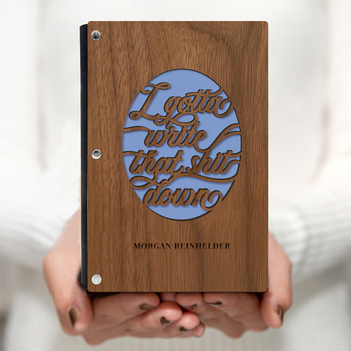 Personalized Wood Journal - "I Gotta Write that Sh*t Down"