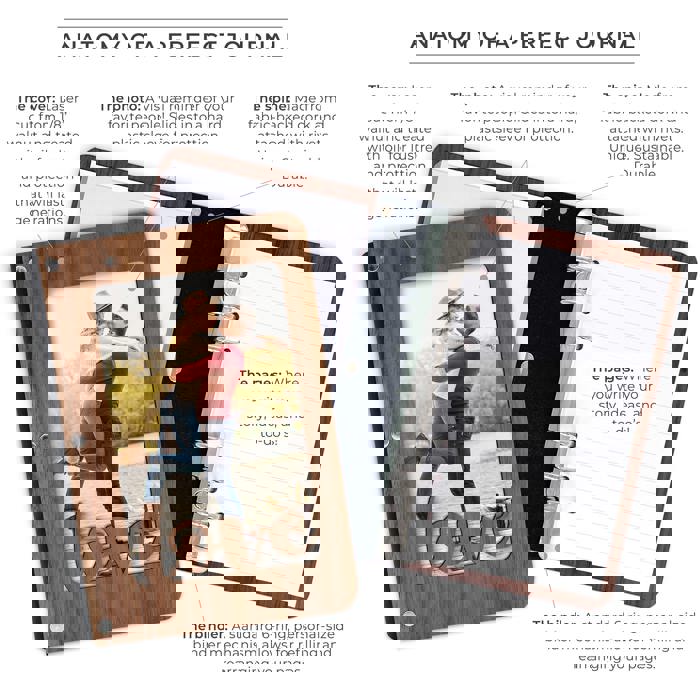 Personalized "Love" Wood Journal with Photo Sleeve