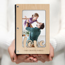 Maple (Light Wood) Personalized Personalized "Love" Wood Journal with Photo Sleeve