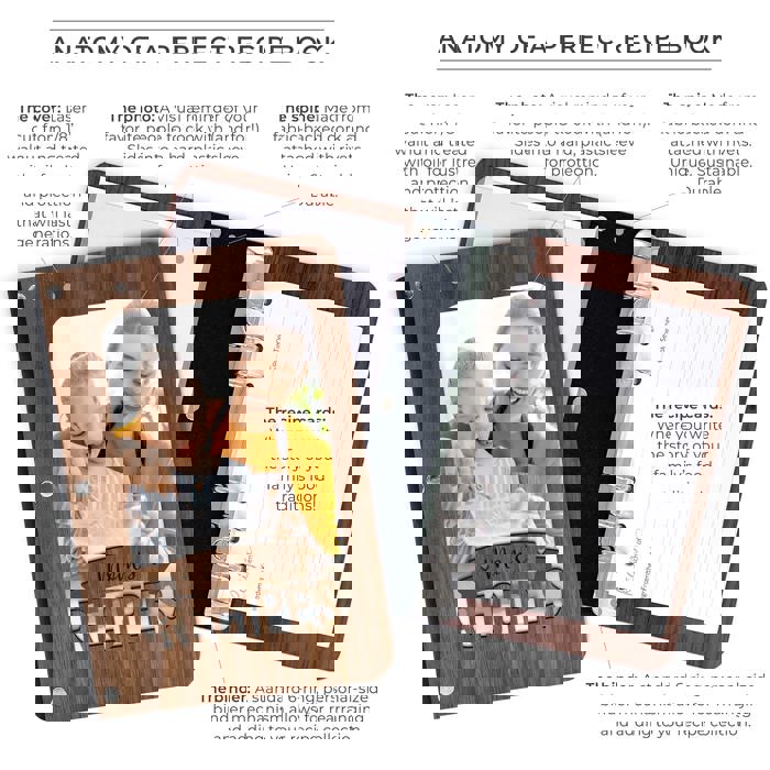 "Mom's Recipes" Wood Recipe Book with Photo Sleeve