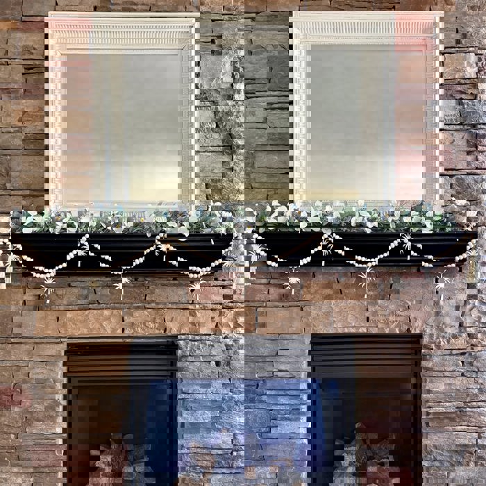 Palm Trees Wood Bead Garland with Interchangeable Seasonal Charms