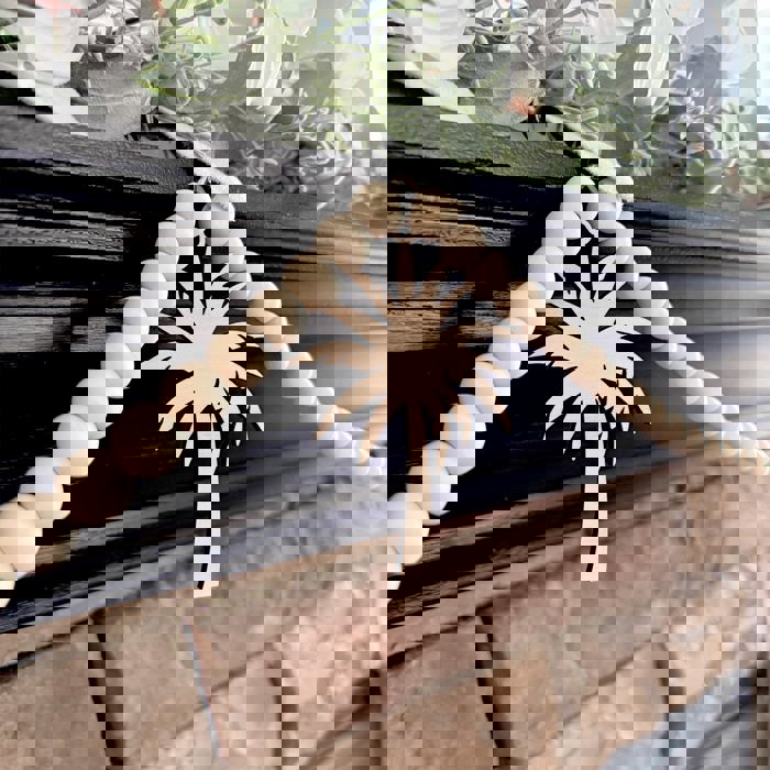 Palm Trees Wood Bead Garland with Interchangeable Seasonal Charms