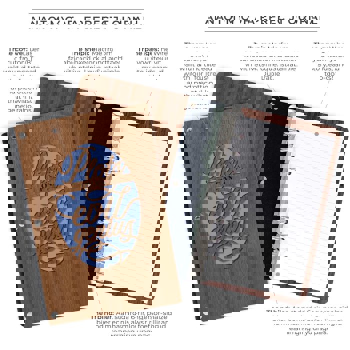 Personalized Wood Journal - "Plots of an Evil Genius"