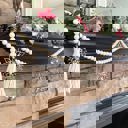  Poinsettia Wood Bead Garland with Interchangeable Seasonal Charms