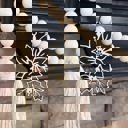  Poinsettia Wood Bead Garland with Interchangeable Seasonal Charms