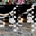  Fall Pumpkins Wood Bead Garland with Interchangeable Seasonal Charms