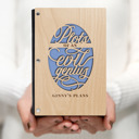 Maple (Light Wood) Personalized Personalized Wood Journal - "Plots of an Evil Genius"