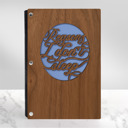 Walnut (Dark Wood) Not Personalized Personalized Wood Journal - "Reasons I Don't Sleep"