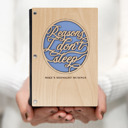 Maple (Light Wood) Personalized Personalized Wood Journal - "Reasons I Don't Sleep"