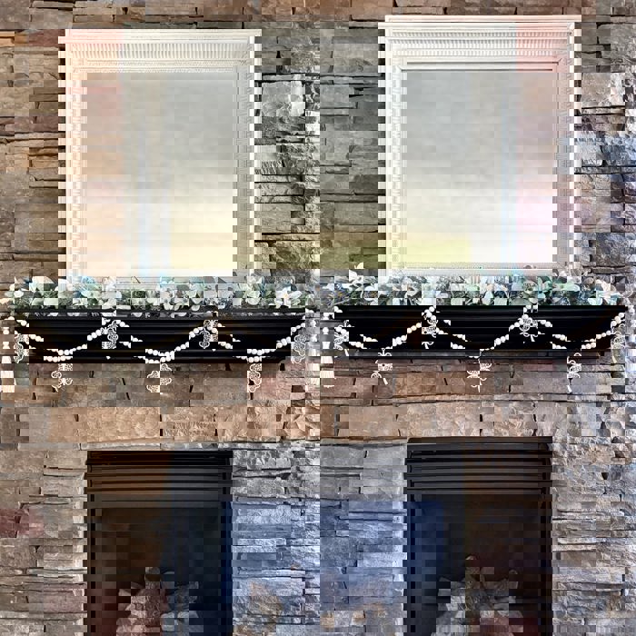 Shamrock Wood Bead Garland with Interchangeable Seasonal Charms