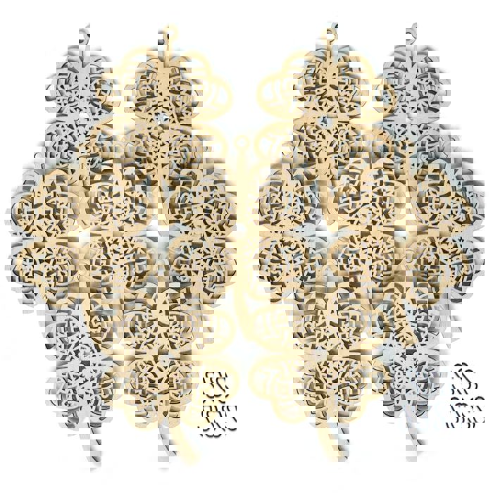 Shamrock Wood Bead Garland with Interchangeable Seasonal Charms