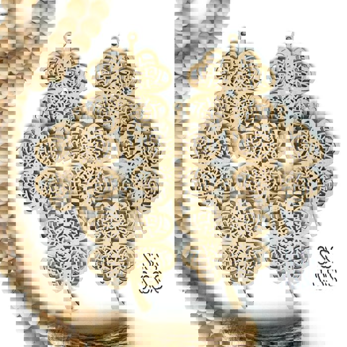 Shamrock Wood Bead Garland with Interchangeable Seasonal Charms