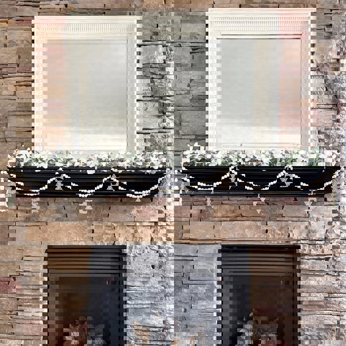 Star of David Wood Bead Garland with Interchangeable Seasonal Charms