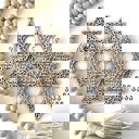 Charms + Garland Star of David Wood Bead Garland with Interchangeable Seasonal Charms