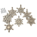 Charms Only Snowflake Wood Bead Garland with Interchangeable Seasonal Charms 