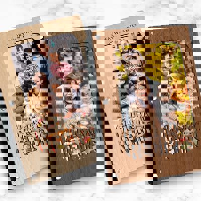 "Thanksgiving Recipes" Personalized Wood Recipe Book