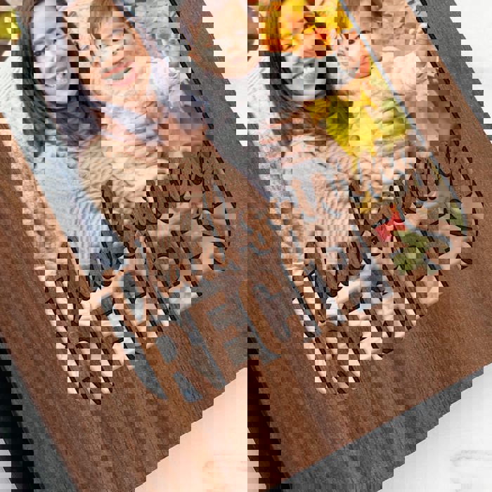 "Thanksgiving Recipes" Personalized Wood Recipe Book